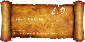 Lisko Delila névjegykártya